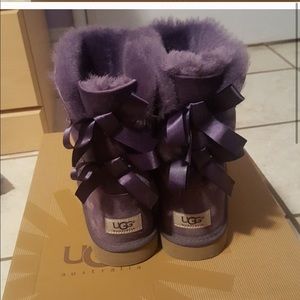 Purple bow uggs